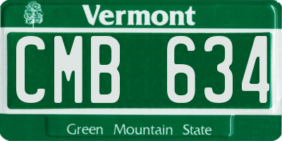 VT license plate CMB634