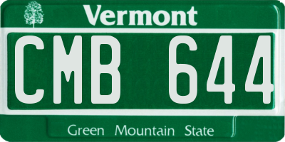 VT license plate CMB644