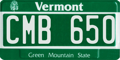 VT license plate CMB650