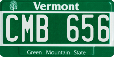 VT license plate CMB656