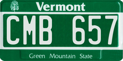 VT license plate CMB657