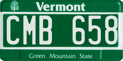 VT license plate CMB658