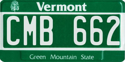 VT license plate CMB662