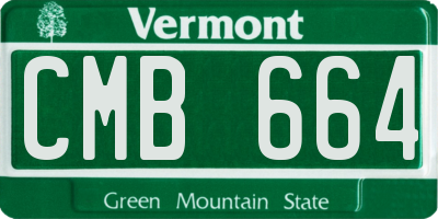 VT license plate CMB664