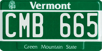 VT license plate CMB665