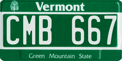 VT license plate CMB667