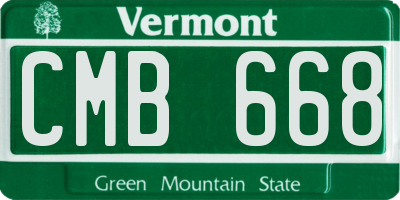 VT license plate CMB668