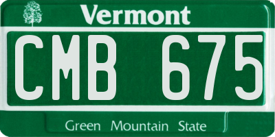 VT license plate CMB675