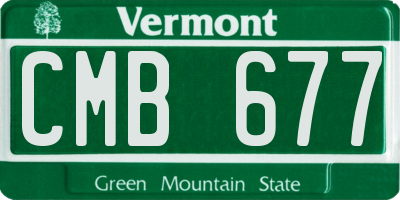 VT license plate CMB677