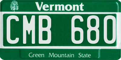 VT license plate CMB680
