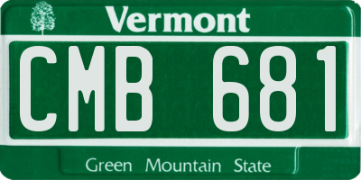 VT license plate CMB681