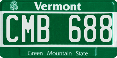 VT license plate CMB688