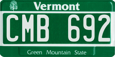 VT license plate CMB692