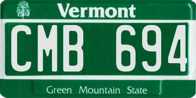VT license plate CMB694