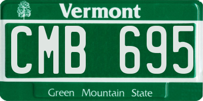 VT license plate CMB695