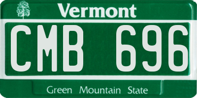 VT license plate CMB696