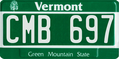 VT license plate CMB697