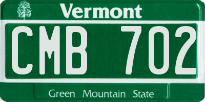 VT license plate CMB702