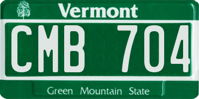 VT license plate CMB704