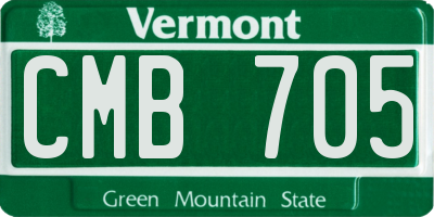 VT license plate CMB705
