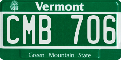 VT license plate CMB706
