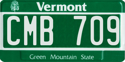 VT license plate CMB709