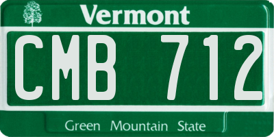 VT license plate CMB712