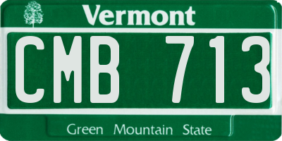 VT license plate CMB713