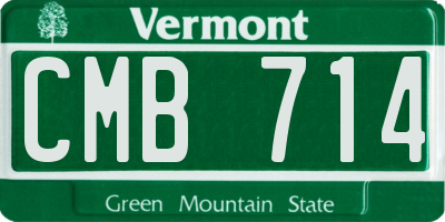 VT license plate CMB714