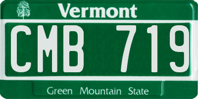 VT license plate CMB719