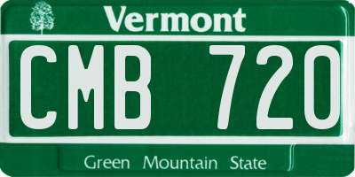 VT license plate CMB720