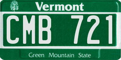 VT license plate CMB721