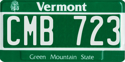VT license plate CMB723