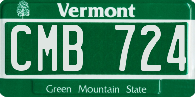 VT license plate CMB724