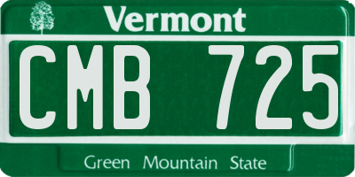 VT license plate CMB725