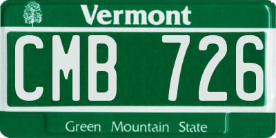 VT license plate CMB726