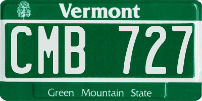 VT license plate CMB727