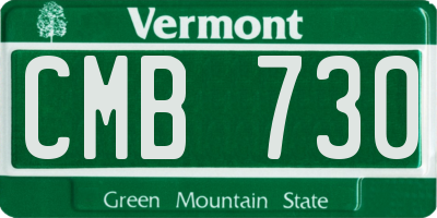 VT license plate CMB730