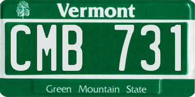 VT license plate CMB731