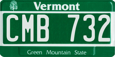 VT license plate CMB732
