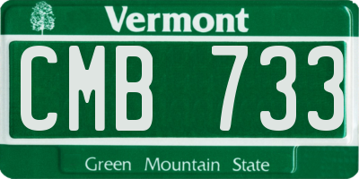 VT license plate CMB733
