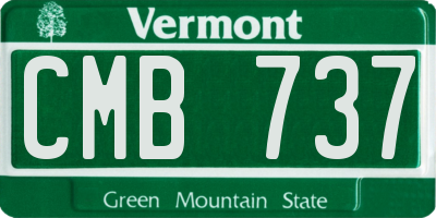 VT license plate CMB737