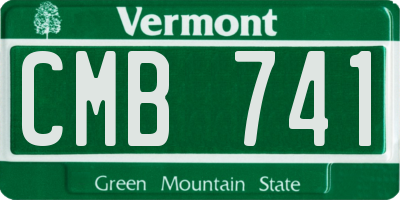 VT license plate CMB741