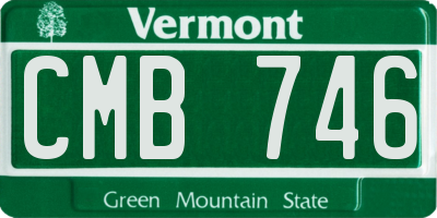 VT license plate CMB746