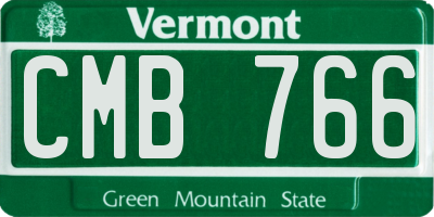 VT license plate CMB766