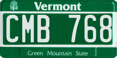VT license plate CMB768