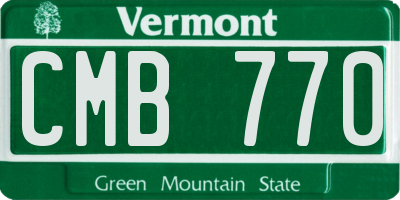 VT license plate CMB770