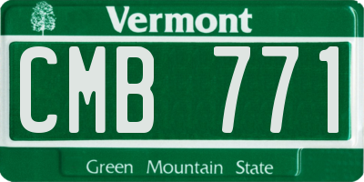 VT license plate CMB771