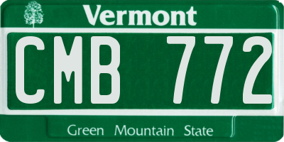 VT license plate CMB772
