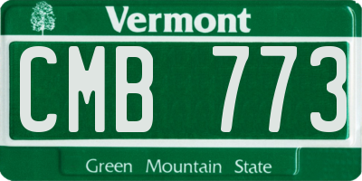 VT license plate CMB773